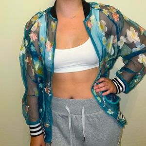 Adidas X Pharrell Williams floral mesh jacket